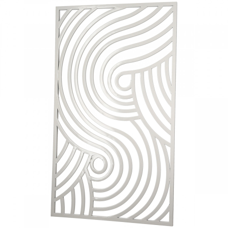 Relief de perete, dreptunghiular, Metal, gri deschis, PU 2, L. 1 cm, l. 60 cm, H 35 cm [2]