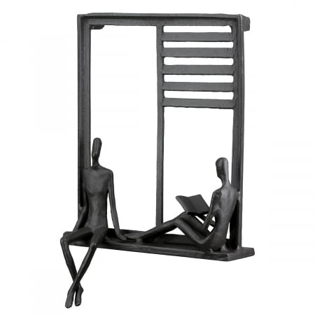 SALE % - Relief de perete, dreptunghiular, Time out, Fier, maro închis, PU 2, L. 9 cm, L. 17 cm, H. 25 cm
