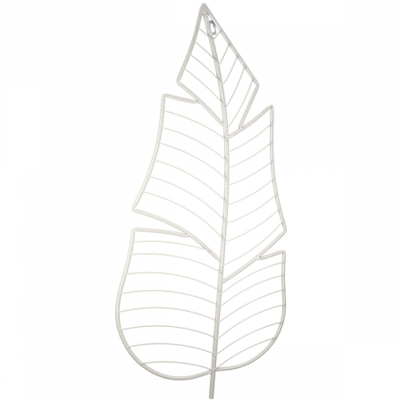 Relief de perete, Frunză, Metal, gri deschis, PU 4, 2 asortate, L. 1 cm, L. 33 cm, H 79 cm [2]