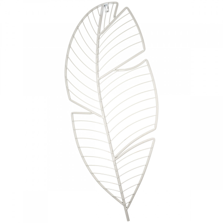 Relief de perete, Frunză, Metal, gri deschis, PU 4, 2 asortate, L. 1 cm, L. 33 cm, H 79 cm [1]