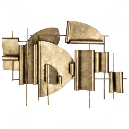 SALE % - Relief de perete, Metal, culoare bronz, PU 2, L. 6 cm, L. 89 cm, H 69 cm