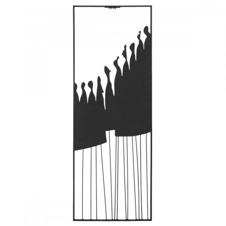 DECORATIUNI - Relief de perete, Oameni, Metal, negru, PU 2, L. 2 cm, L. 25,5 cm, H. 70 cm