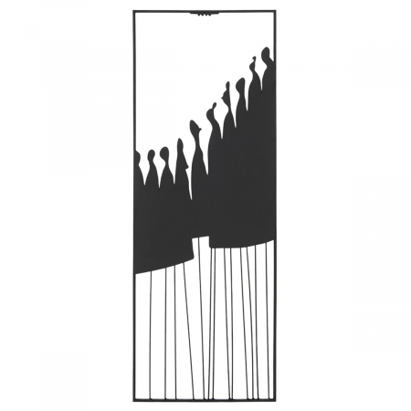 Relief de perete, Oameni, Metal, negru, PU 2, L. 2 cm, L. 25,5 cm, H. 70 cm [2]