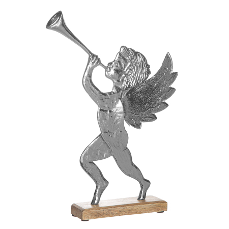 Relief pe suport, ingeri, „inger mic”, lemn de mango, auriu, argintiu, PU 4, 2 asortate, L. 5 cm, l. 17 cm, H 29 cm [2]