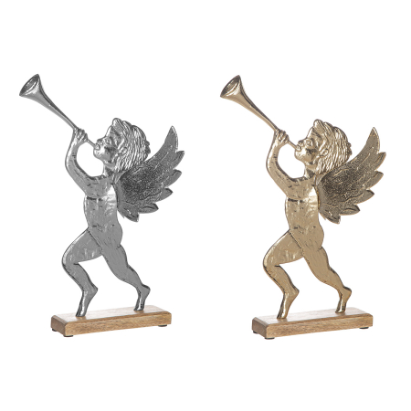 Relief pe suport, ingeri, „inger mic”, lemn de mango, auriu, argintiu, PU 4, 2 asortate, L. 5 cm, l. 17 cm, H 29 cm [4]