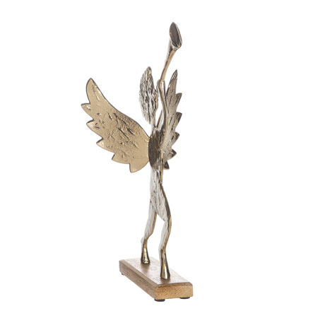 Relief pe suport, ingeri, „inger mic”, lemn de mango, auriu, argintiu, PU 4, 2 asortate, L. 5 cm, l. 24 cm, H 33,5 cm [1]