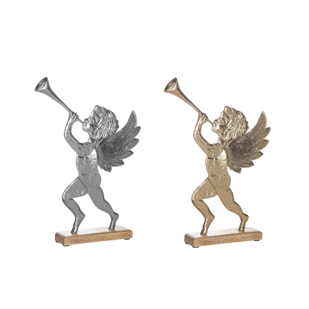 Relief pe suport, ingeri, „inger mic”, lemn de mango, auriu, argintiu, PU 4, 2 asortate, L. 5 cm, l. 24 cm, H 33,5 cm [4]