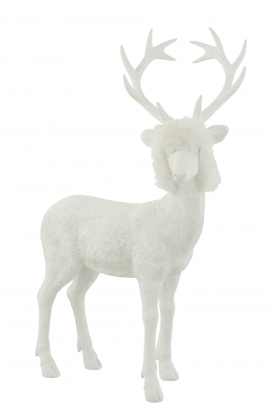 Decoratiuni - Decoratiune Ren, Compozit, Alb, 34x16x52 cm