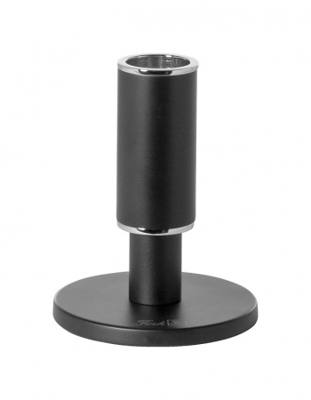 DECORATIUNI - RITMO, Suport lumânare, vopsit cu pulbere neagră, nichel, h. 11,7 cm