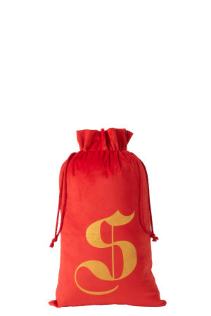SALE % - Sac Xmas S Velvet Rosu M