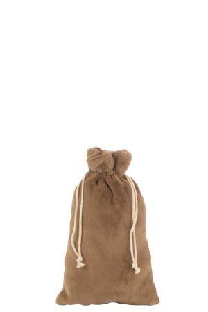 CRACIUN - Sac Xmas Textil moale maro M