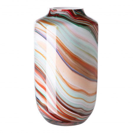 SANCHO, Vază, Sticlă opal, netedă, multicoloră, L. 18,5 cm, L. 18,5 cm, H 27 cm, D 18,5 cm [8]