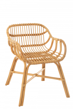 SALE % - Scaun Ana, Stuf/Ratan/Bambus, Natural, 60x60x78 cm