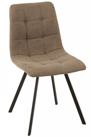 SALE % - Scaun Babette, Metal/Textil, Bej/Negru, 45x54x86 cm