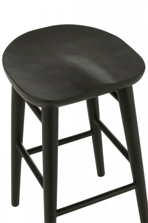 Scaun Bar, Mika, Teak -Negru [5]