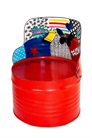 Scaun Barrel, Metal, Multicolor, 60x72x60 cm [1]