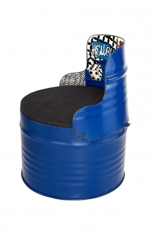 Scaun Barrel, Metal, Multicolor, 60x72x60 cm [3]