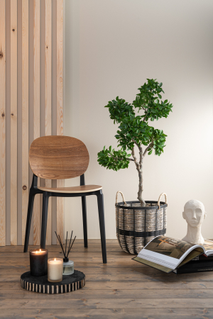 DINING - Scaun, Basic Poliester/Fin Natur