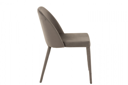 Scaun Charlotte, Metal/Textil, Gri, 60x50x80 cm [2]