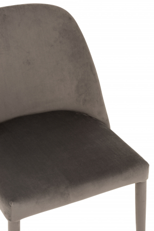 Scaun Charlotte, Metal/Textil, Gri, 60x50x80 cm [5]
