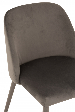 Scaun Charlotte, Metal/Textil, Gri, 60x50x80 cm [6]
