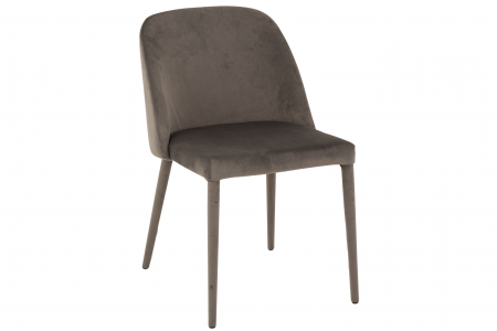 DINING - Scaun Charlotte, Metal/Textil, Gri, 60x50x80 cm