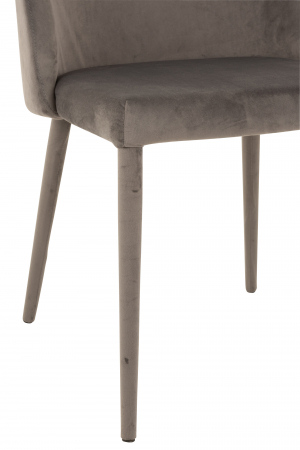 Scaun Charlotte, Metal/Textil, Gri, 60x50x80 cm [4]