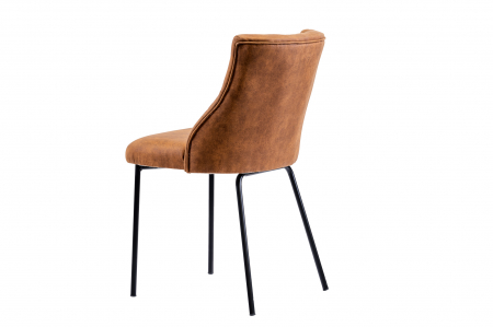 Scaun Chesterfield Deluxe, 50x50x80 cm, maro coniac [5]