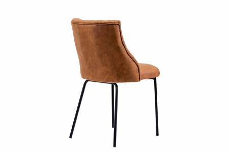 Scaun Chesterfield Deluxe, 50x50x80 cm, maro coniac [7]