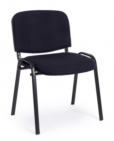 BIROU - Scaun Conference, Otel/Poliester, Negru, 52x56.5x76.5 cm