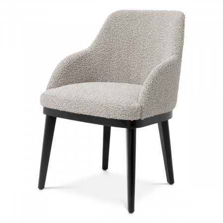 SALE % - Scaun Costa cu cotiera, bouclé gri