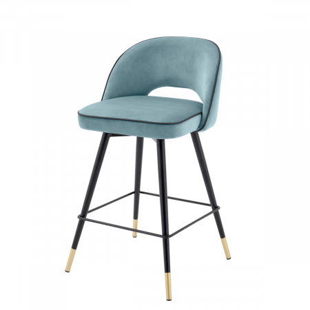 Scaun counter, Cliff savona, catifea albastra, set de 2 [1]