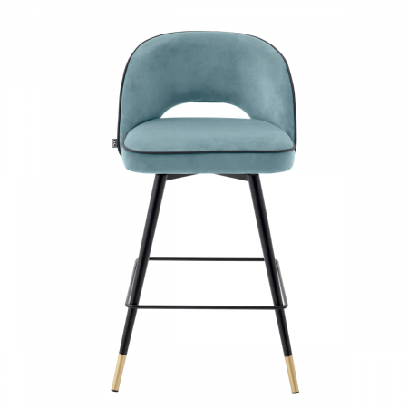 Scaun counter, Cliff savona, catifea albastra, set de 2 [2]