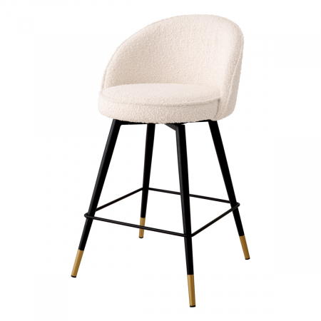 Scaun counter, Cooper bouclé crem set de 2 [1]