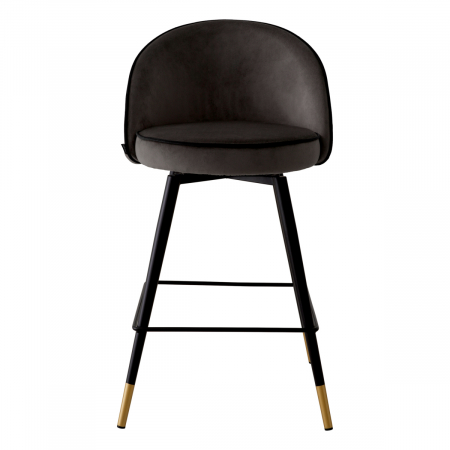 Scaun counter, Cooper roche set de 2 catifea gri închis [2]