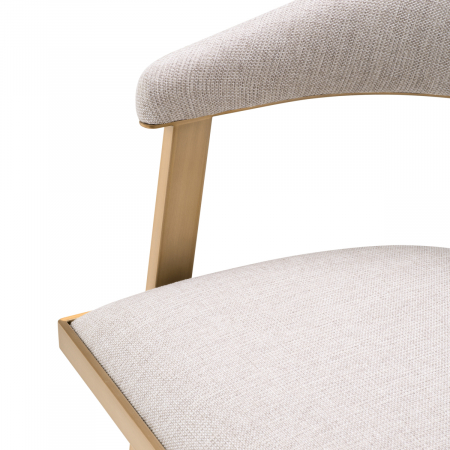 Scaun counter, Dexter alamă finisaj loki natur, Dims: W. 53 | D. 50.5 | H. 98 | SD. 43 | SH. 70 | AH. 90  (CM) [3]