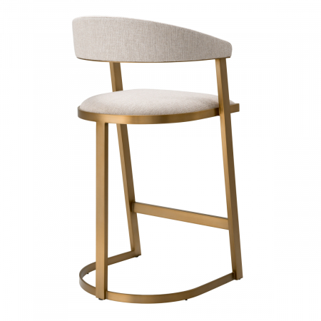 Scaun counter, Dexter alamă finisaj loki natur, Dims: W. 53 | D. 50.5 | H. 98 | SD. 43 | SH. 70 | AH. 90  (CM) [2]