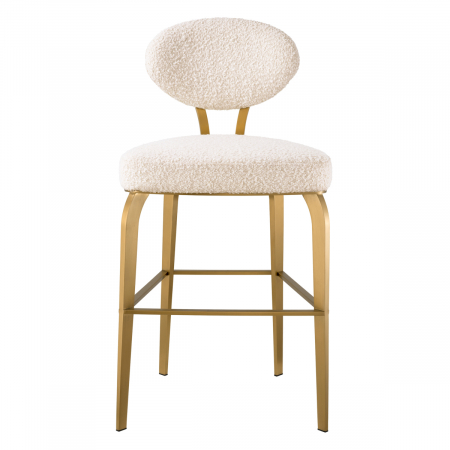 Scaun counter, Dorrego bouclé crem, Dims: W. 50 | D. 50 | H. 97 | SD. 45 | SH. 65  (CM) [1]