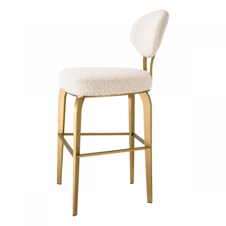 Scaun counter, Dorrego bouclé crem, Dims: W. 50 | D. 50 | H. 97 | SD. 45 | SH. 65  (CM) [3]