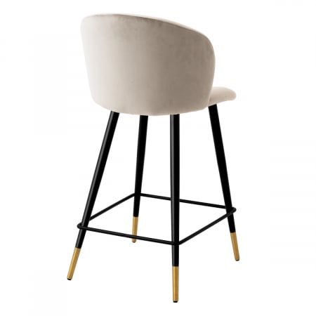 Scaun counter, Volante roche bej catifea [2]