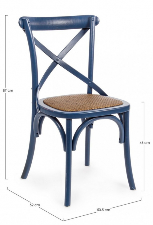 Scaun Cross, Lemn, Albastru, 50.5x52x87 [1]