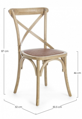 Scaun Cross, Lemn, Bej, 50.5x52x87 [1]