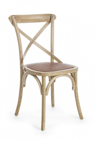 SALE % - Scaun Cross, Lemn, Bej, 50.5x52x87
