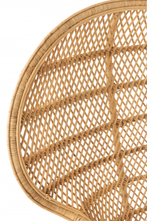 Scaun cu perna Peacock, Stuf/Ratan/Bambus, Natural/Alb, 58.5x101.5x134 cm [12]