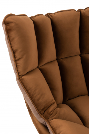 Scaun cu perna Relax, Metal/Textil, Maro, 78x73x92 cm [7]