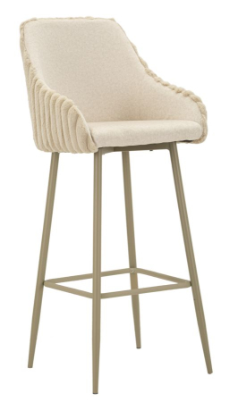SALE % - Scaun de bar Alaska -a- crem set de 2 buc. cm 52x46x111 (inaltime sezut 78 cm)