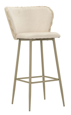 SALE % - Scaun de bar Alaska -b- crem set de 2 buc 55x58x106 cm (inaltime sezut 77 cm)
