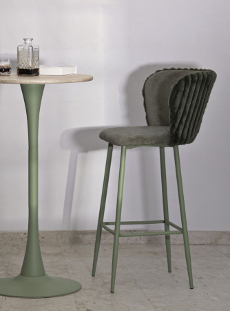 Scaun de bar Alaska -b- verde set de 2 buc 55x58x106 cm (inaltime sezut 77 cm) [8]