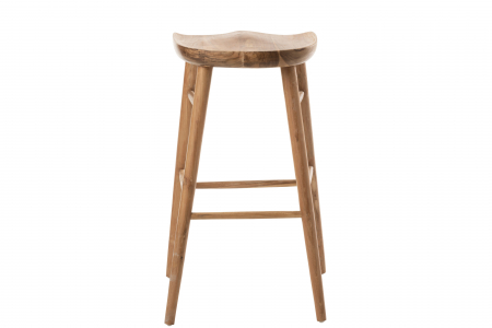 Scaun de bar Ana Teak, Lemn, Maro, 39.5x41.5x75.5 cm [4]