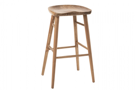 Scaun de bar Ana Teak, Lemn, Maro, 39.5x41.5x75.5 cm [1]